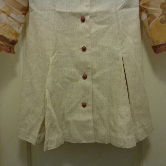 GERMANTIC EUROPEAN STYLED CLASSIC GIRL DRESS LINEN LIKE 8/10 - Picture 5 of 6